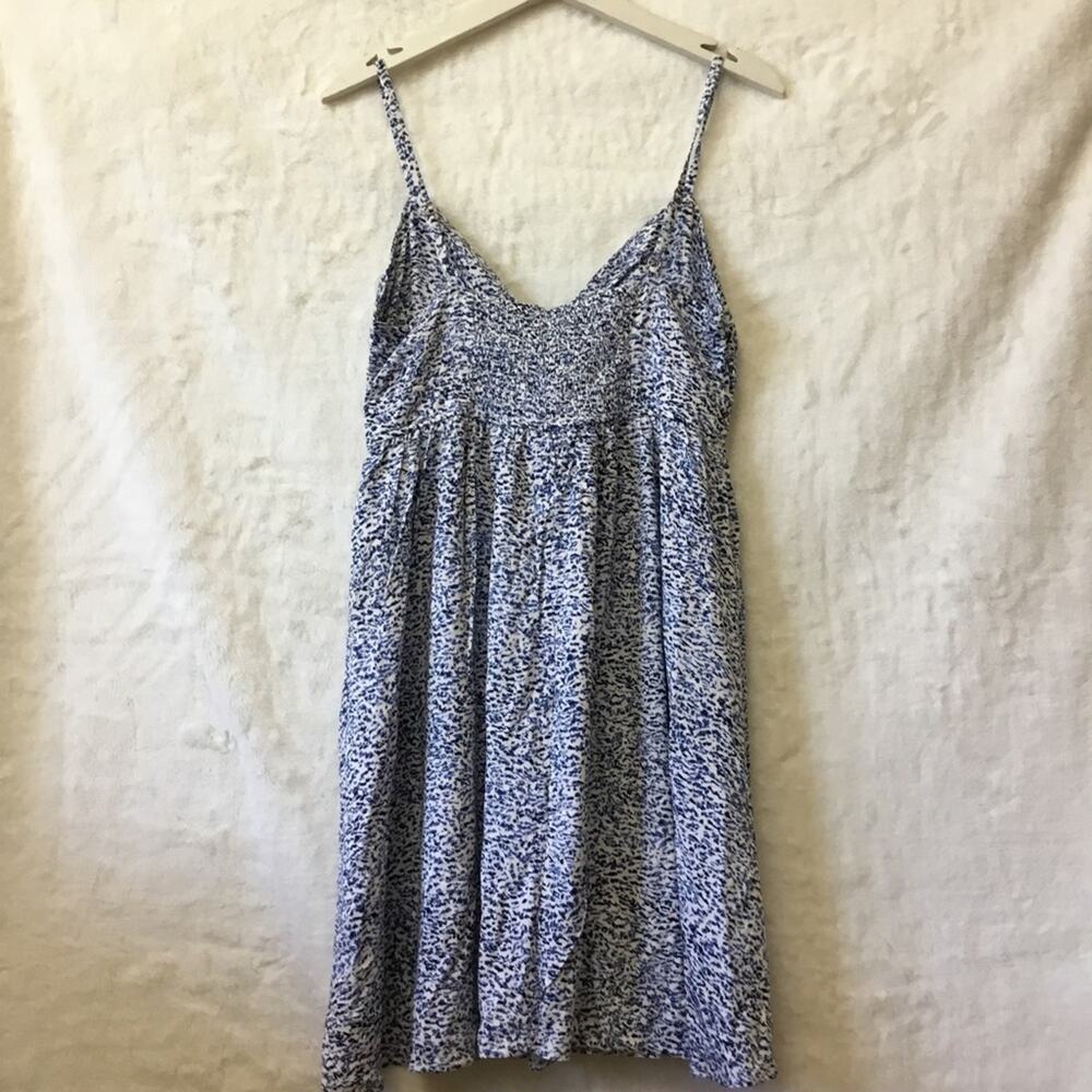 Banana Republic Blue Pattern Sleeveless Mini Dress - Picture 6 of 11